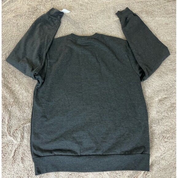 Disney Mens Size L Mickey Mouse Original Charcoal Heather Fleece Sweatshirt NEW - Picture 11 of 13